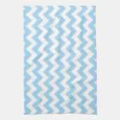 Blauw zigzag, Blauwe Chevron, Geometrisch Patroon Theedoek (Verticaal)