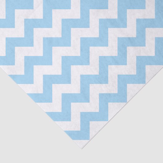 Blauw zigzag, Blauwe Chevron, Geometrisch Patroon Tissuepapier (Detail)