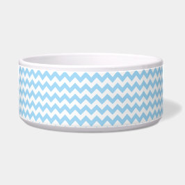 Blauw zigzag, Blauwe Chevron, Geometrisch Patroon Voerbakje