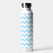 Blauw zigzag, Blauwe Chevron, Geometrisch Patroon Waterfles (Links)