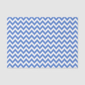 Blauw ZigZag/Chevron-patroon Tissuepapier (Voorkant)