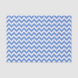 Blauw ZigZag/Chevron-patroon Tissuepapier