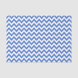 Blauw ZigZag/Chevron-patroon Tissuepapier