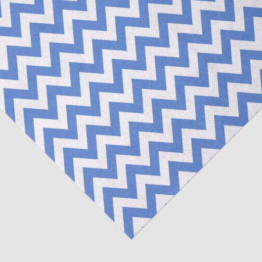 Blauw ZigZag/Chevron-patroon Tissuepapier (Detail)