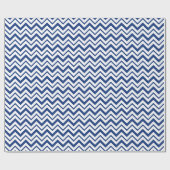 Blauw zigzag gestreepd inpakpapier (Vlak)
