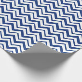 Blauw zigzag gestreepd inpakpapier (Hoek)