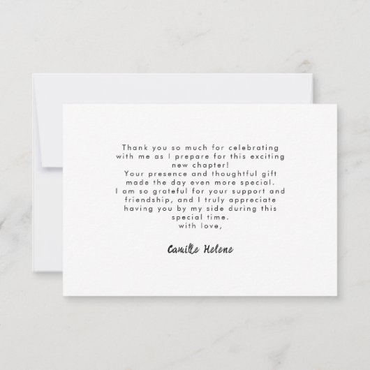 Blauw Zij Knoopt De Knoop Bruidsfeest  Bedankkaart (Achterkant)