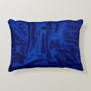 Blauw zijdelings rechthoekige buis decoratief kussen