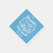 Blauw Zijn Koude Buiten Baby shower/Strooi Servet (Hoek)