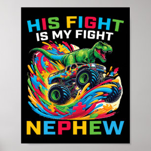 Blauw Zijn Strijd Is Mijn Strijd Autisme Neef T Re Poster