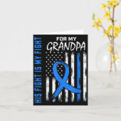 Blauw Zijn Strijd Is Mijn Strijd Diabetes Bewustzi Kaart (Gele Bloem)