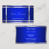 Blauw Zilver Abstract Visitekaartje (Voorkant / Achterkant)