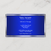 Blauw Zilver Abstract Visitekaartje (Achterkant)