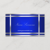 Blauw Zilver Abstract Visitekaartje (Voorkant)