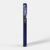 Blauw zilver glinsterende naam schrift  iPhone hoesje (Rechterkant)