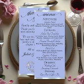 Blauw/Zilver - Initialen & Dank U Menu