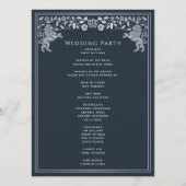 Blauw & Zilver Koninklijke Leeuw Middeleeuws Zwaar Programmakaart (Achterkant)