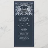 Blauw & Zilver Koninklijke Leeuw Middeleeuws Zwaar Programmakaart (Voorkant)