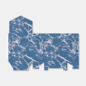 Blauw Zilver Marmeren bruiloft Bedankdoosjes (Uitgevouwen)