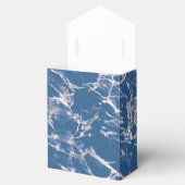 Blauw Zilver Marmeren bruiloft Bedankdoosjes (Geopend)