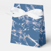 Blauw Zilver Marmeren bruiloft Bedankdoosjes (Voorkant Zijde)