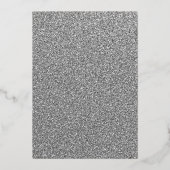 Blauw Zilver Masker Vlinder Quinceanera Folie Uitnodiging (Achterkant)