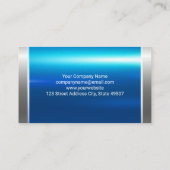 Blauw zilver Metallic | semi-vrachtwagen Visitekaartje (Achterkant)