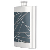 Blauw Zilver Moderne Geometrische Flacon (Links)