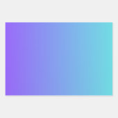 Blauw Zilver Paarse Witte Ombre Inpakpapier Vel (Voorkant 2)
