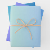 Blauw Zilver Paarse Witte Ombre Inpakpapier Vel (In situ)