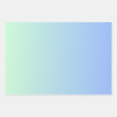 Blauw Zilver Paarse Witte Ombre Inpakpapier Vel (Voorkant)