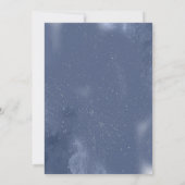 Blauw zilver Roos quinceanera bedankkaart Kaart (Achterkant)