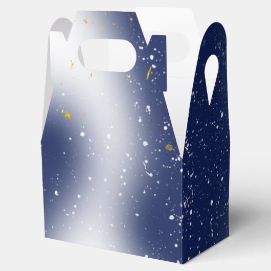 Blauw Zilver Roos Quinceanera Verjaardag Bedankdoosjes (Geopend)