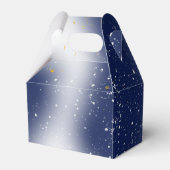 Blauw Zilver Roos Quinceanera Verjaardag Bedankdoosjes (Voorkant Zijde)