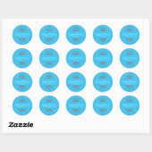 Blauw & Zilver Sneeuwvlok Kerst Winter Sticker (Vel)