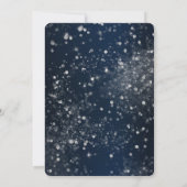 Blauw & Zilver Sparkling Lichten Glam Vrijgezellen Kaart (Achterkant)