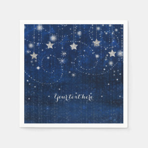 Blauw & Zilver Sterrenhemel Fantasie Feest Servetten
