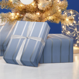 Blauw zilver vakantie inpakpapier