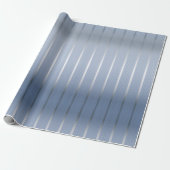 Blauw zilver vakantie inpakpapier (Uitgerold)