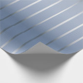 Blauw zilver vakantie inpakpapier (Hoek)
