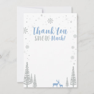 Blauw & Zilver Winter Wonderland Bedankkaart