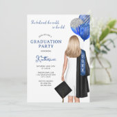 Blauw zilver, ze geloofde dat ze kon meisje Afstud Kaart (Staand voorkant)