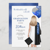 Blauw zilver, ze geloofde dat ze kon meisje Afstud Kaart (Voorkant / Achterkant)