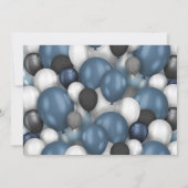 Blauw Zilver Zwart & Wit 60e Verjaardag Foto Kaart (Achterkant)