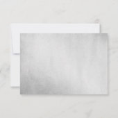 Blauw Zilveren Diamanten Glans Jurk RSVP Kaartje (Achterkant)