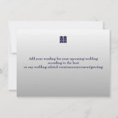 ©Blauw Zilveren Draak-Fenix Chinese Bruiloft Kaart (Achterkant)