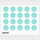 Blauw & Zilveren Glitter Moderne Stippen Sticker (Vel)