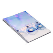 Blauw Zilveren Kerst Decor Ballen Notitieboek (Rechterzijde)