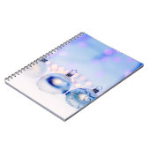 Blauw Zilveren Kerst Decor Ballen Notitieboek (Linkerzijde)