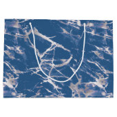 Blauw zilveren marmer groot cadeauzakje (Achterkant)